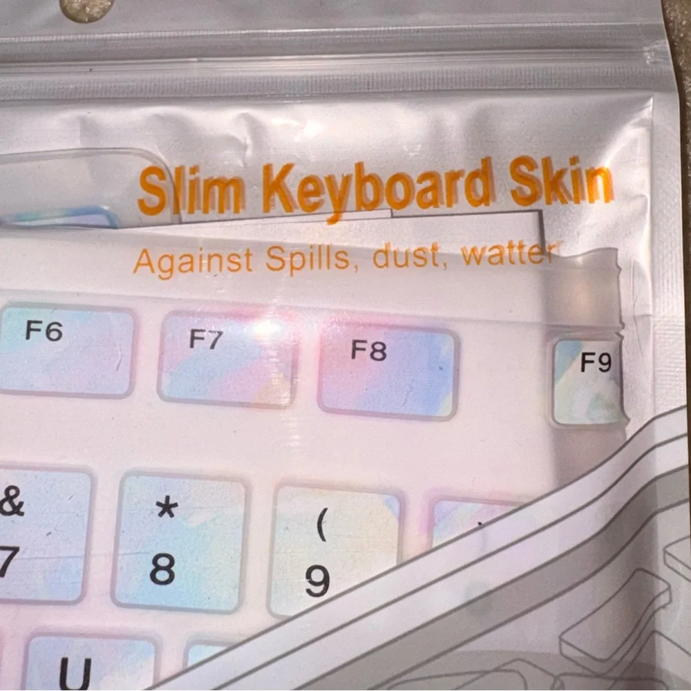 Slim Keyboard Skin with Rainbow Design